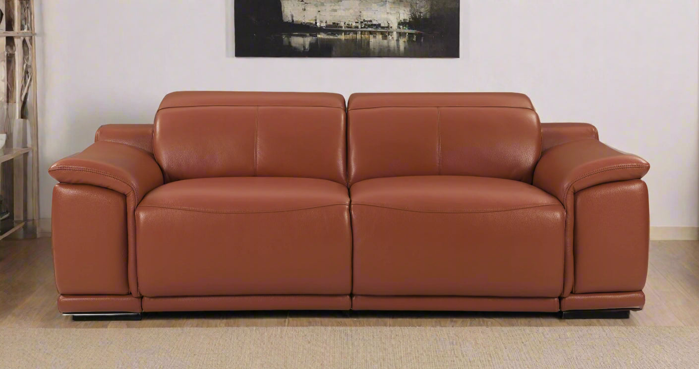 Genuine Italian Leather Power Reclining Sofa-0