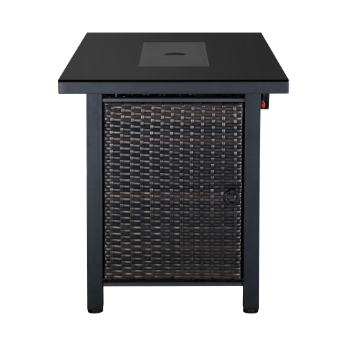 Modern Propane Outdoor Fire Pit Table with Lid